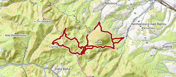 Mapa trasy Slanské Darkside Opening