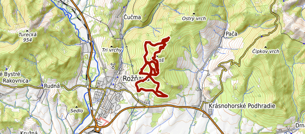 Mapa trasy Mine Trails