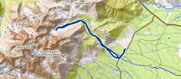 Mapa trasy Chata pri Zelenom plese