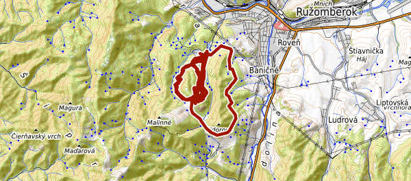 Mapa trasy Malinô Brdo