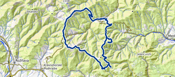 Mapa trasy Okolie Smolníka