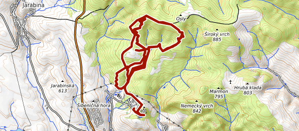 Mapa trasy Cyklostopy Stará Ľubovňa